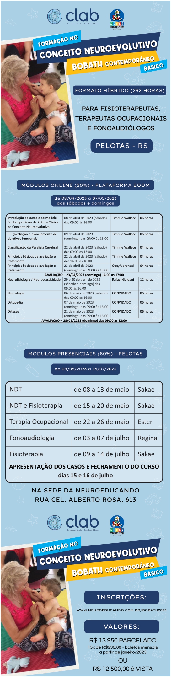 Curso de Formação no Conceito Neuroevolutivo Bobath Contemporâneo – Básico  – Neuro Educando